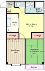 ドエル旭が丘の物件間取画像